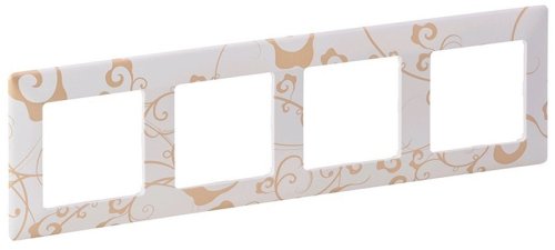 Рамка универсальная Legrand Valena Life 4-м. ампир белый картинка